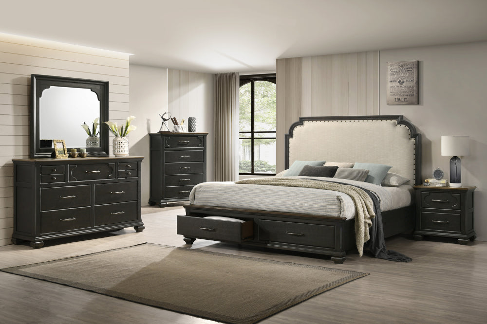HAMILTON KING STORAGE BED HB, HAMILTON K STORAGE FOOTBOARD/DRAWER, 3AMILTON K/Q STORAGE BED RAIL - furniture place usa