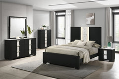 RANGLEY KING HEADBOARD - BLACK, RANGLEY KING FOOTBOARD - BLACK, RANGLEY KING/ RAIL - BLACK - furniture place usa