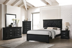 AMALIA QUEEN HEAD/FOOTBOARD BLACK, AMALIA /QUEEN RAIL BLACK - furniture place usa