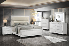 EDEN QUEEN LED HEADBOARD BOUCLE, EDEN QUEEN FOOTBOARD W/SLAT, EDEN /QUEEN RAIL - furniture place usa