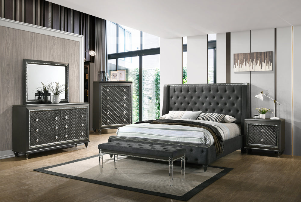 GIOVANI QUEEN HEADBOARD   WING, GIOVANI QUEEN FOOTBOARD, GIOVANI /QUEEN RAIL - furniture place usa