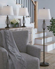 Brycestone Floor Lamp with 2 Table Lamps - furniture place usa