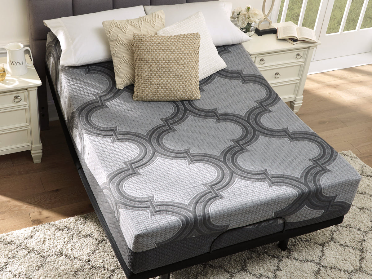 12 Inch Ashley Hybrid California King Mattress with Head-Foot Model Better California King Adjustable Head Base - furniture place usa