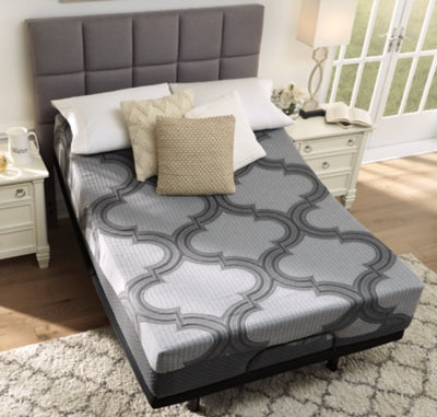 12 Inch Ashley Hybrid King Mattress with Head-Foot Model Better King Adjustable Base - furniture place usa