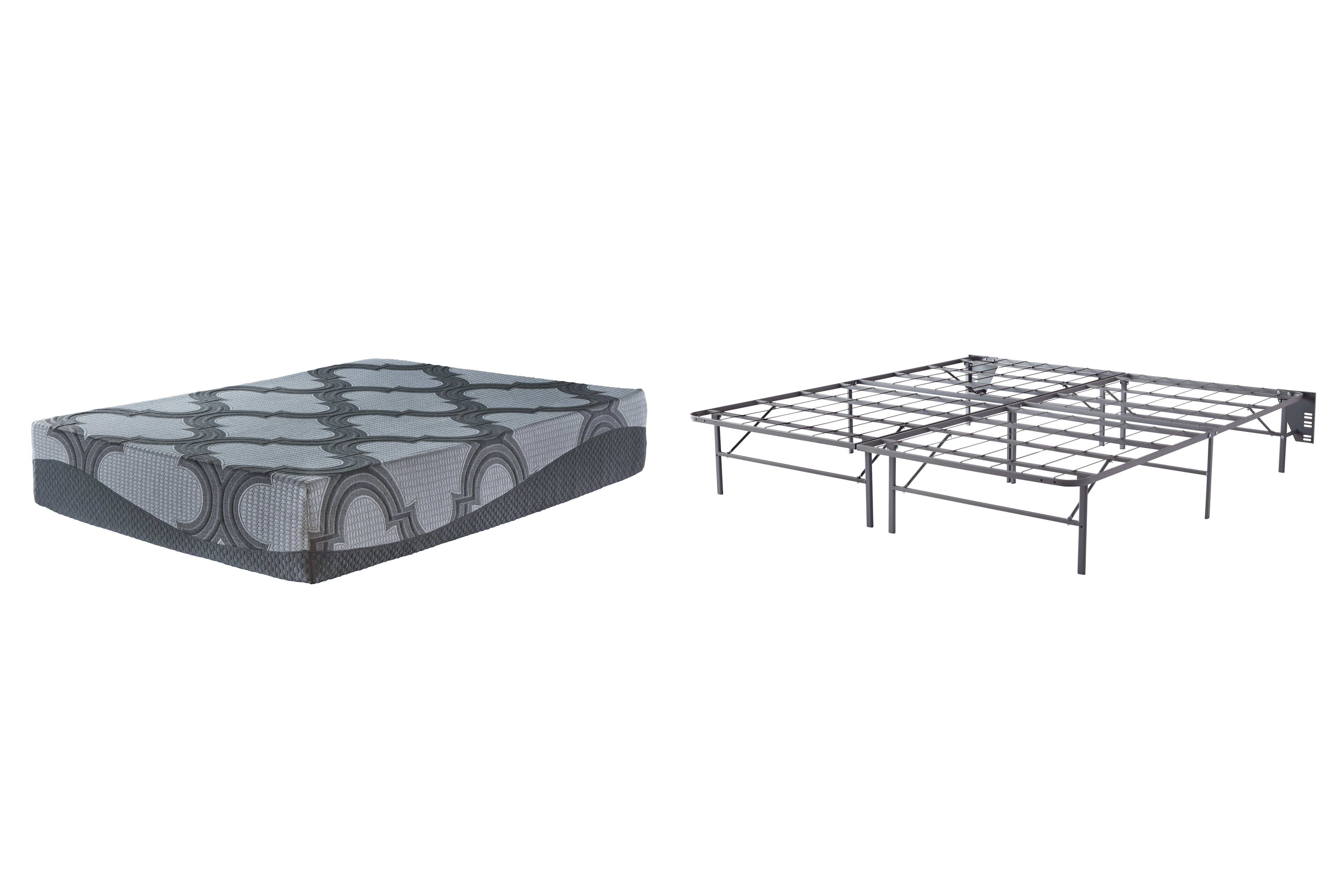 12 Inch Ashley Hybrid King Adjustable Base and Mattress - furniture place usa