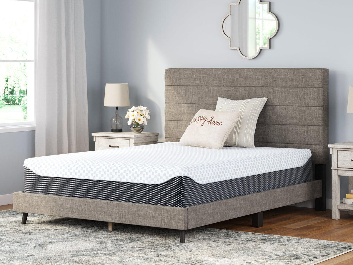 12 Inch Chime Elite Queen Memory Foam Mattress in a box with Better than a Boxspring Queen Foundation - furniture place usa