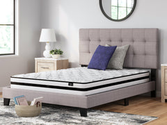 8 Inch Chime Innerspring Queen Mattress in a Box with Head-Foot Model Better Queen Adjustable Base - furniture place usa