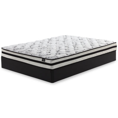 8 Inch Chime Innerspring King Mattress in a Box with Better than a Boxspring 2-Piece King Foundation - furniture place usa