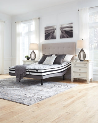 8 Inch Chime Innerspring Queen Mattress in a Box with Adjustable Head Queen Base - furniture place usa