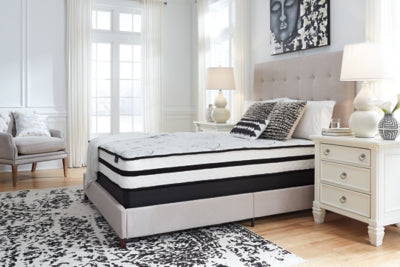 Chime 10 Inch Hybrid 10 Inch Queen Mattress and Pillow - furniture place usa