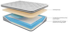 Chime 10 Inch Hybrid Queen Mattress in a Box with Head-Foot Model-Good Queen Adjustable Base - furniture place usa