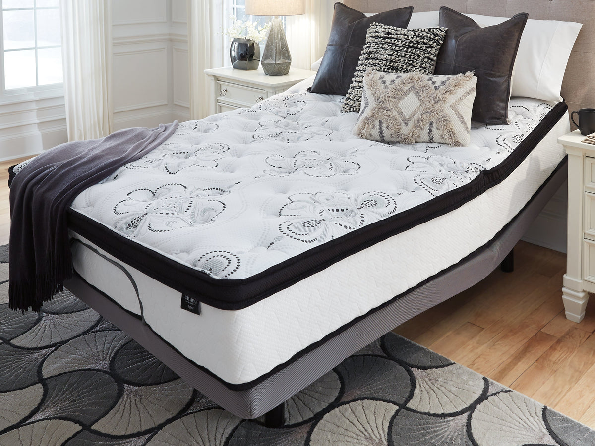Chime 12 Inch Hybrid King Mattress in a Box with Head-Foot Model Best King Adjustable Base - furniture place usa