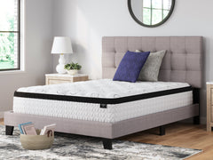 Chime 12 Inch Hybrid Queen Mattress in a Box with Adjustable Head Queen Base - furniture place usa