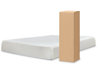 10 Inch Chime Memory Foam Queen Mattress in a Box with Better than a Boxspring Queen Foundation - furniture place usa
