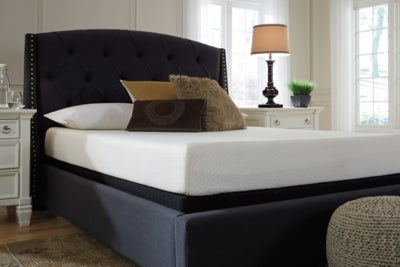 Chime 8 Inch Memory Foam Queen Mattress in a Box with Head-Foot Model-Good Queen Adjustable Base - furniture place usa