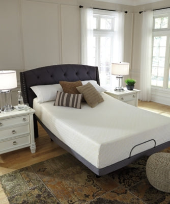 Chime 12 Inch Memory Foam King Mattress in a Box with Head-Foot Model Better King Adjustable Base - furniture place usa