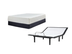 Chime 12 Inch Memory Foam Mattress with Adjustable Base - PKG010404 - furniture place usa