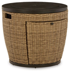 Malayah Fire Pit Table and 2 Chairs - PKG015403 - furniture place usa