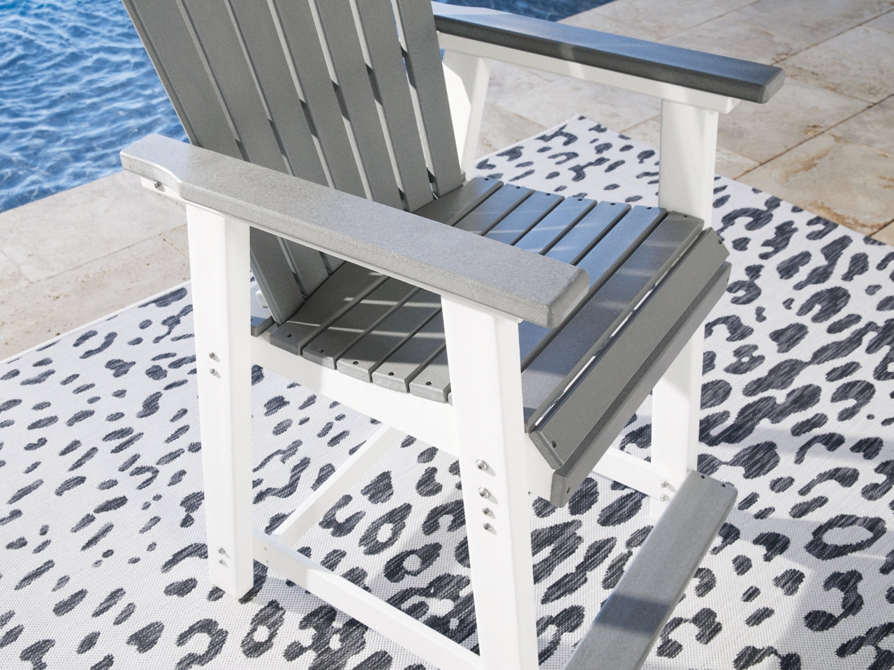 Transville Outdoor Counter Height Dining Table and 4 Barstools - PKG013815 - furniture place usa