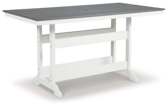 Transville Outdoor Counter Height Dining Table and 4 Barstools - PKG013815 - furniture place usa