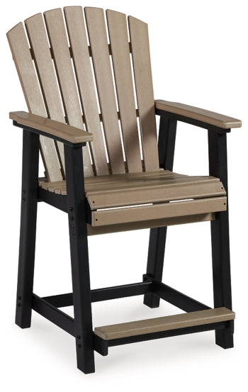 Fairen Trail Outdoor Counter Height Dining Table and 4 Barstools - furniture place usa