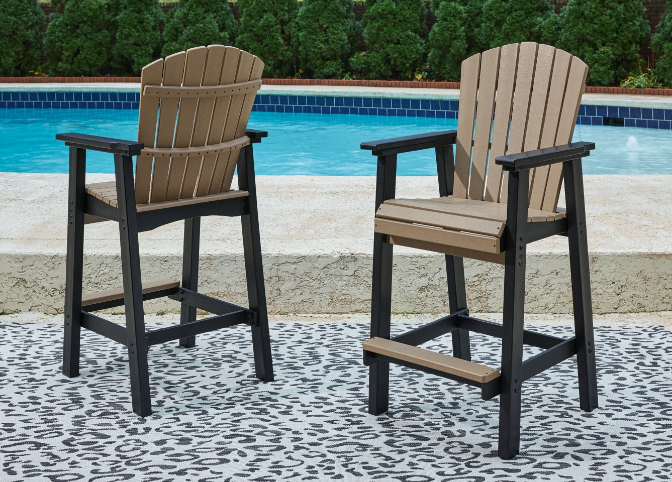 Fairen Trail Outdoor Bar Table and 2 Barstools - PKG009512 - furniture place usa