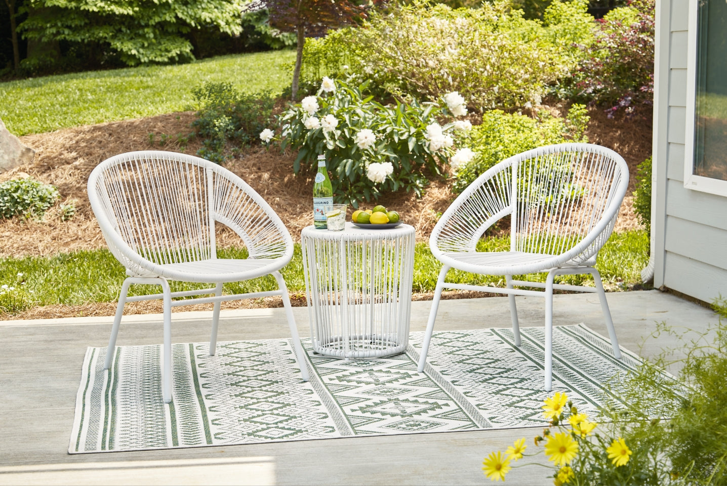 Mandarin Cape Outdoor Table and Chairs (Set of 3) - furniture place usa
