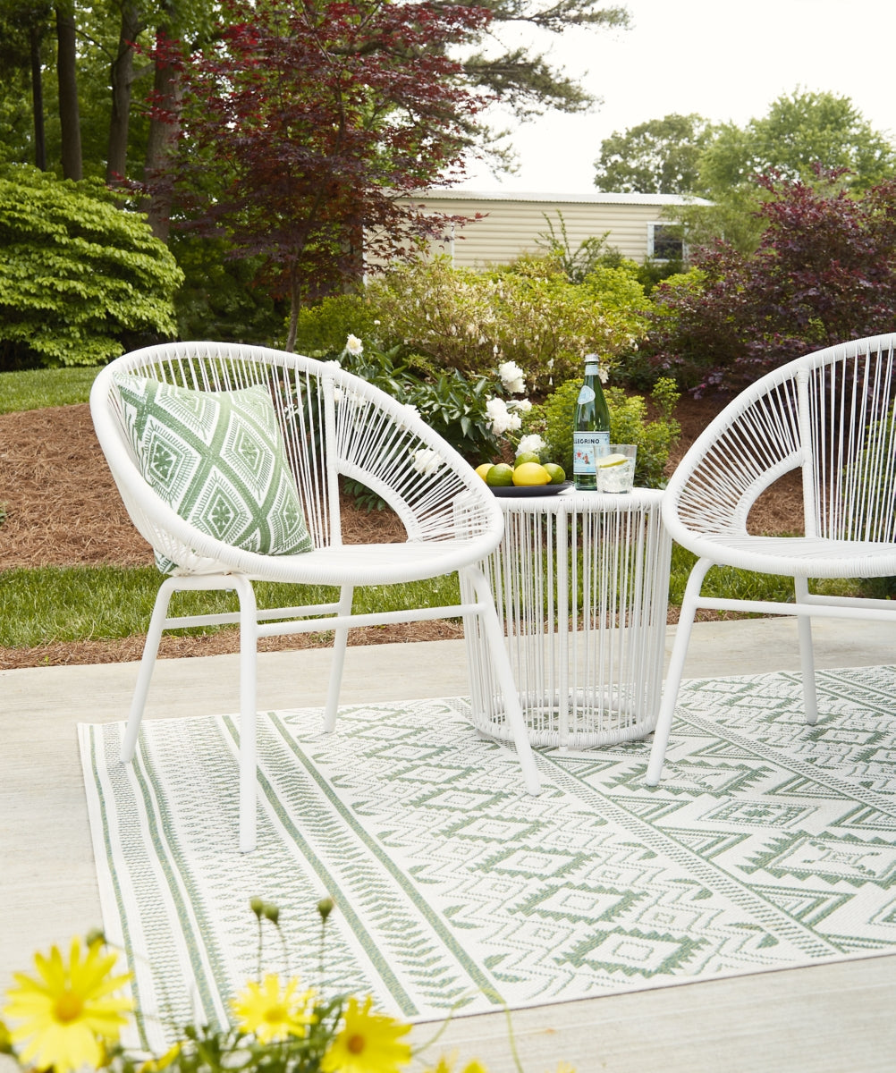 Mandarin Cape Outdoor Table and Chairs (Set of 3) - furniture place usa