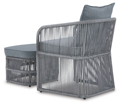 Coast Island Outdoor Chair with Ottoman and Side Table - furniture place usa