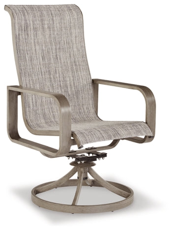 Beach Front Sling Swivel Chair (Set of 2) - furniture place usa
