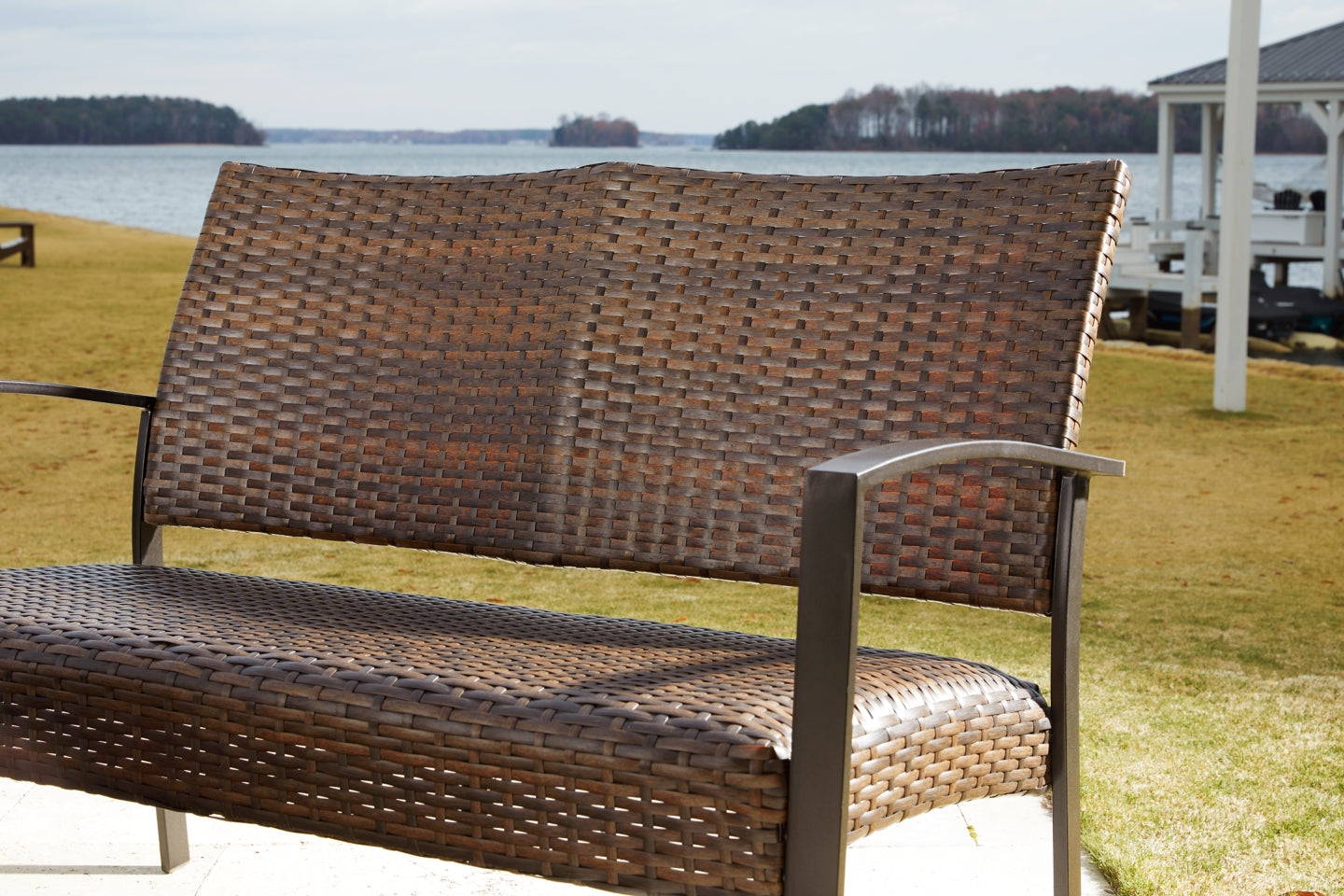 Zariyah Outdoor Love/Chairs/Table Set (Set of 4) - furniture place usa