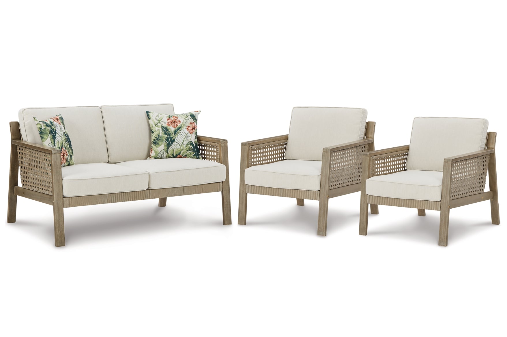 Barn Cove Outdoor Loveseat with 2 Lounge Chairs - furniture place usa
