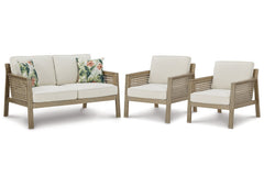 Barn Cove Outdoor Loveseat with 2 Lounge Chairs - furniture place usa