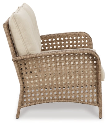 Braylee Outdoor Loveseat with Table (Set of 2) - furniture place usa