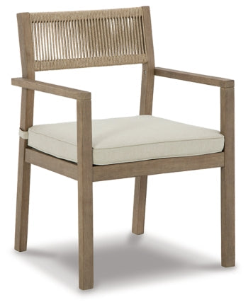 Aria Plains Arm Chair with Cushion (Set of 2) - furniture place usa