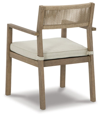 Aria Plains Arm Chair with Cushion (Set of 2) - furniture place usa