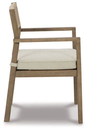 Aria Plains Arm Chair with Cushion (Set of 2) - furniture place usa