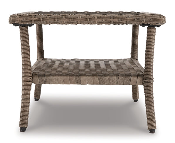 Clear Ridge Outdoor Loveseat and 2 Chairs with Coffee Table - furniture place usa