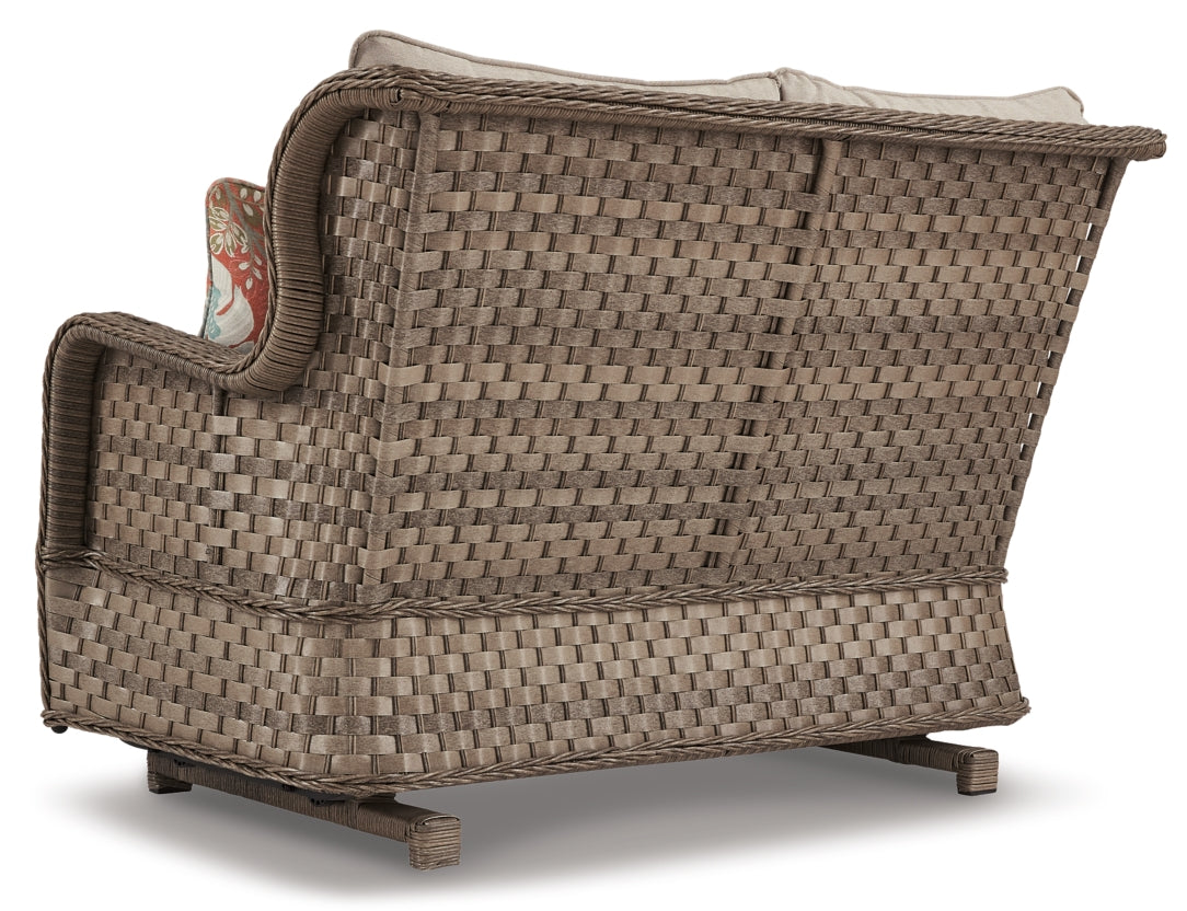 Clear Ridge Outdoor Loveseat with Coffee Table - furniture place usa