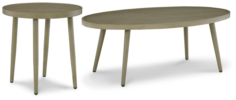 Swiss Valley Outdoor Coffee Table with End Table - furniture place usa