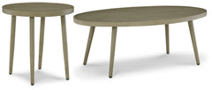 Swiss Valley Outdoor Coffee Table with End Table - furniture place usa