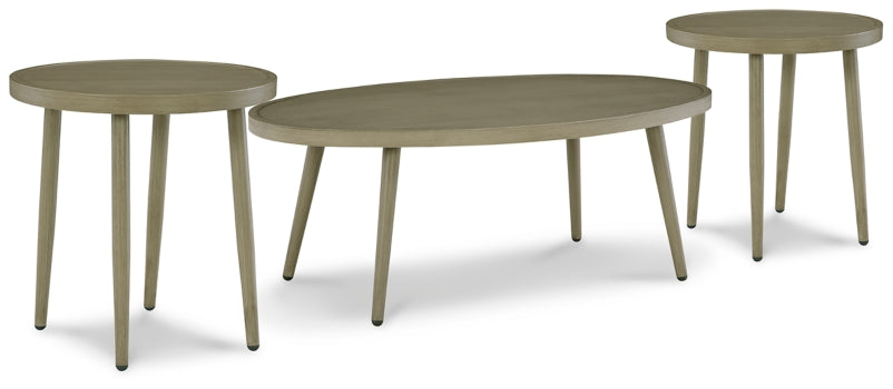 Swiss Valley Outdoor Coffee Table with 2 End Tables - furniture place usa