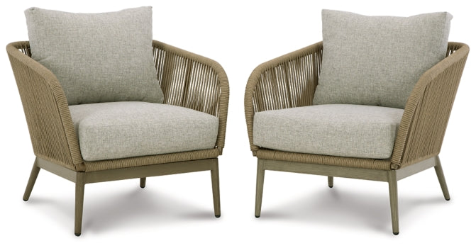 Swiss Valley Lounge Chair with Cushion (Set of 2) - furniture place usa