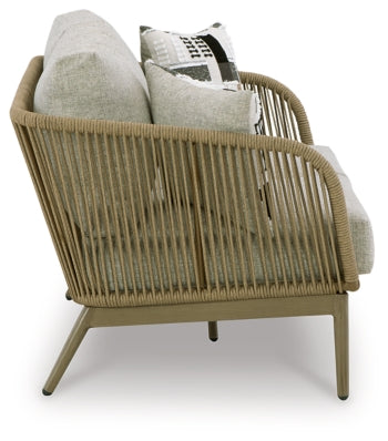 Swiss Valley Outdoor Loveseat with Cushion - furniture place usa