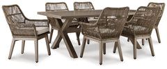 Beach Front Outdoor Dining Table and 6 Chairs - PKG014897 - furniture place usa