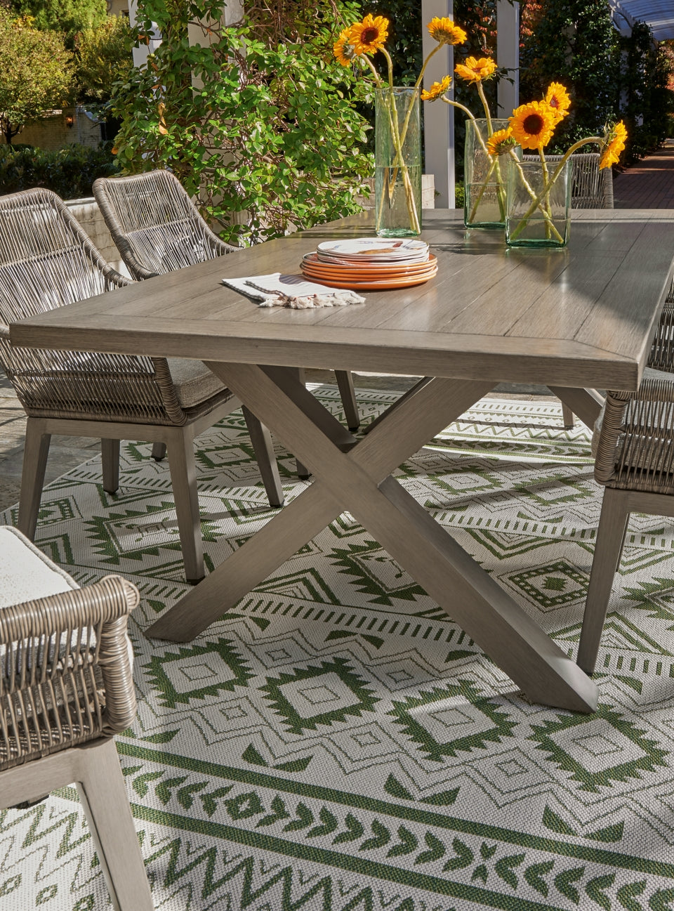 Beach Front Outdoor Dining Table and 6 Chairs - PKG014897 - furniture place usa