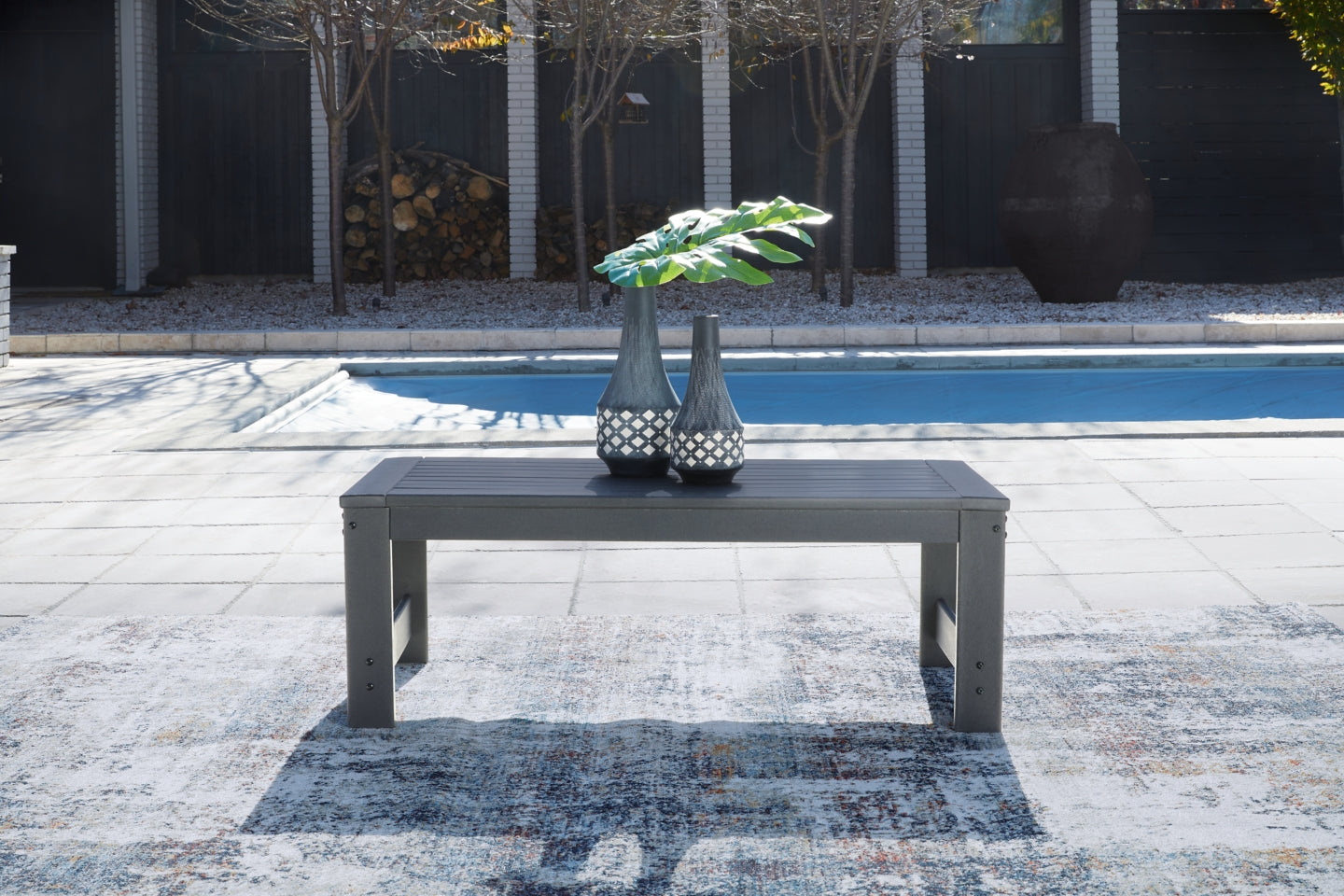 Amora Outdoor Sofa and Loveseat with Coffee Table and 2 End Tables - furniture place usa