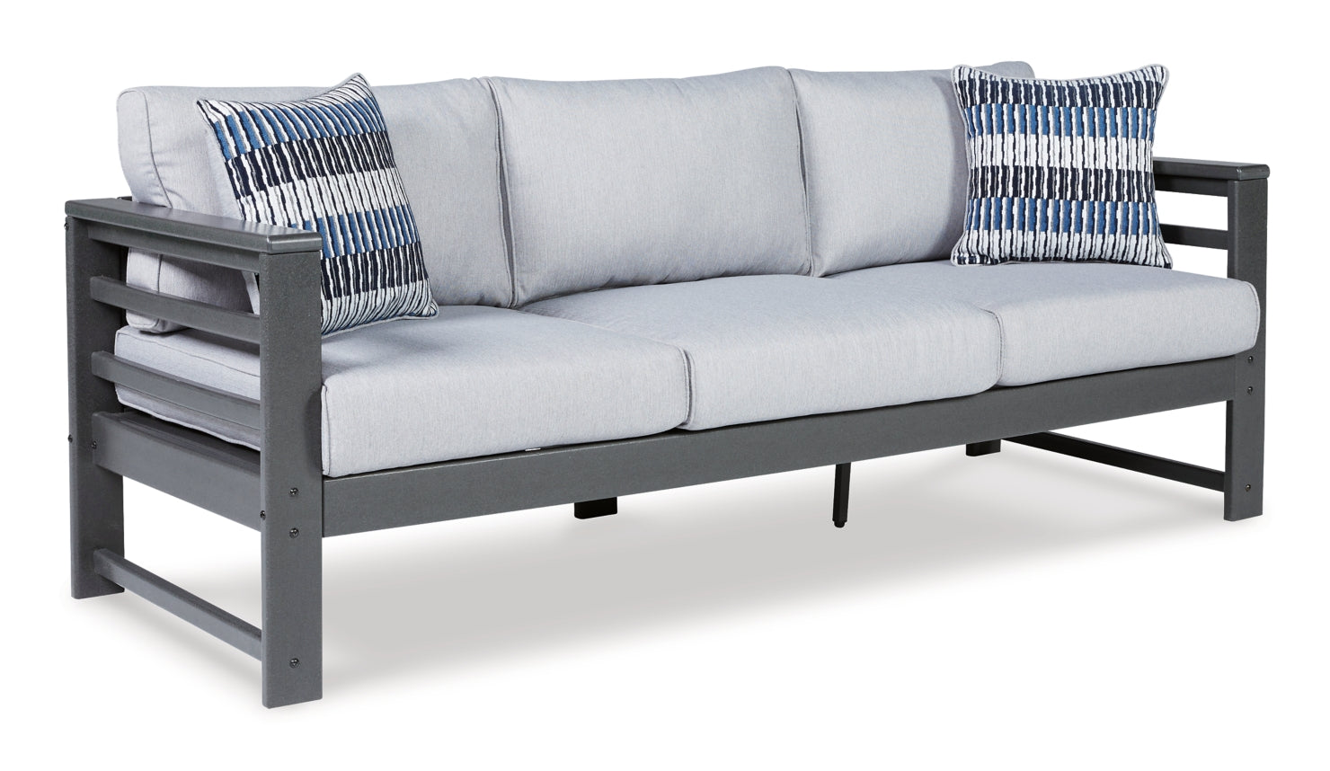 Amora Outdoor Sofa, Loveseat and 2 Lounge Chairs with Coffee Table and 2 End Tables - furniture place usa