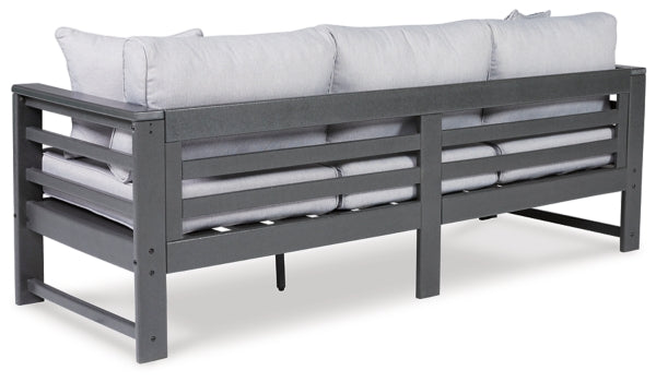 Amora Outdoor Sofa and Loveseat with Coffee Table and 2 End Tables - furniture place usa