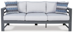 Amora Outdoor Sofa and Loveseat with Coffee Table and 2 End Tables - furniture place usa